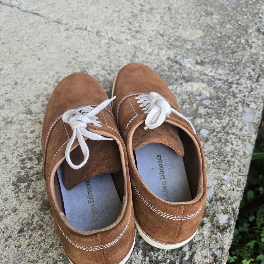 Allen Edmonds Porter Derby Suede Lace Up Sneakers US Men's 9D Brown